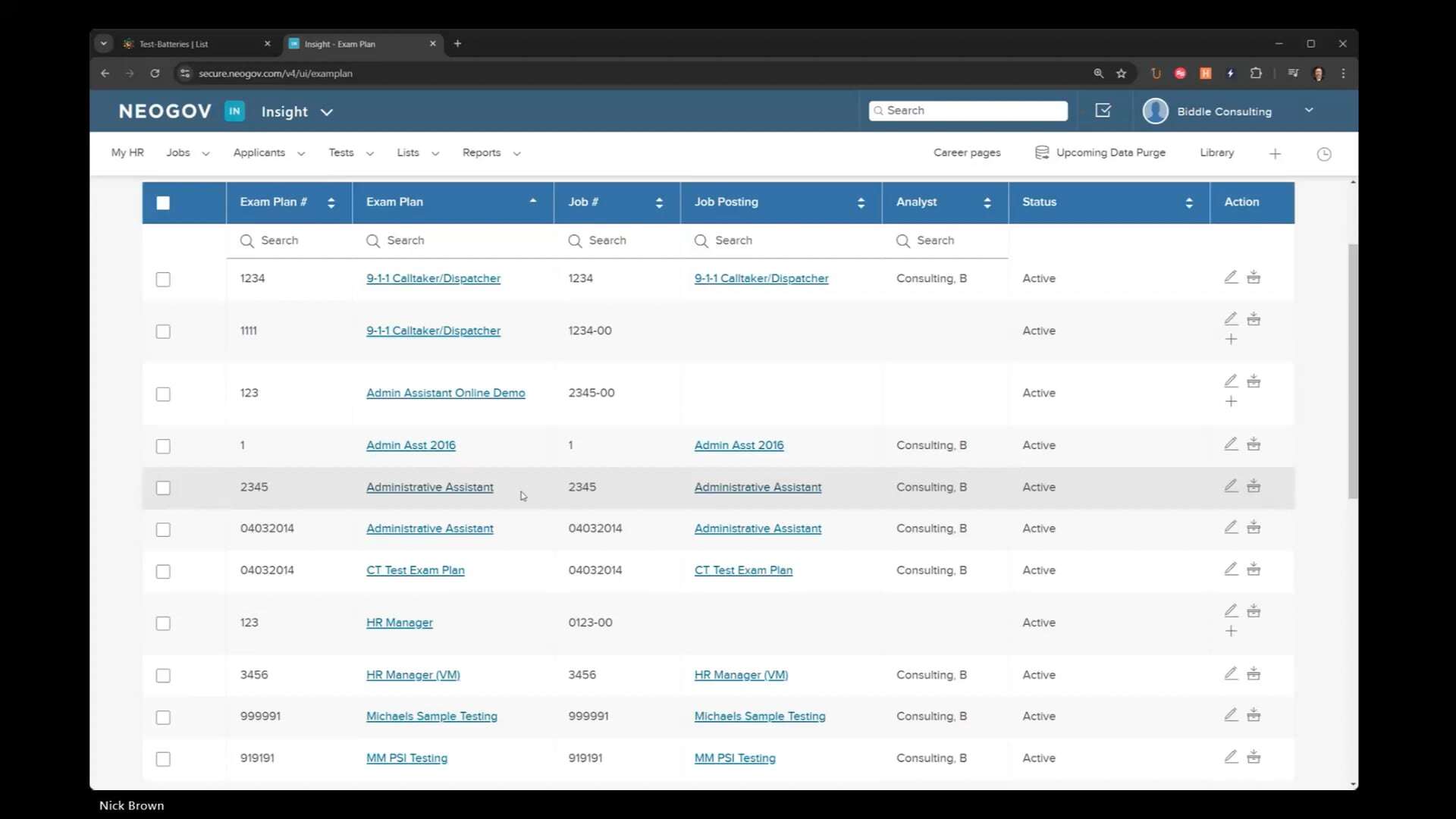 Adding a TestGenius Test into an Exam Plan